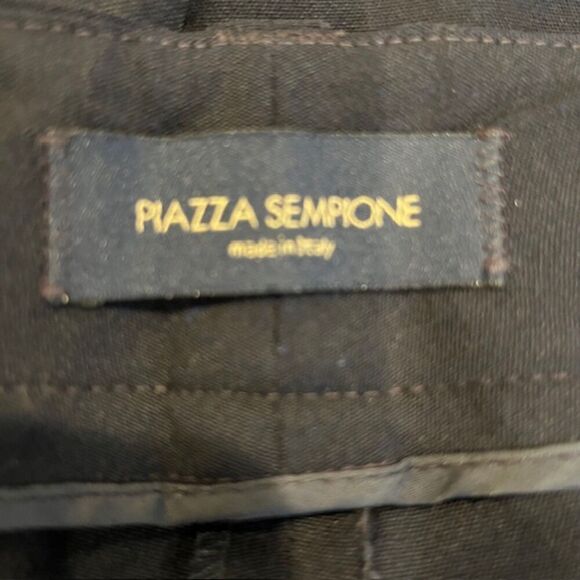 Piazza Sempione Navy Blue Flare Wide Leg Trousers Professional Size Large - Picture 7 of 8